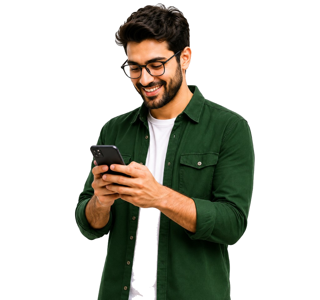 Person browsing social media on a phone